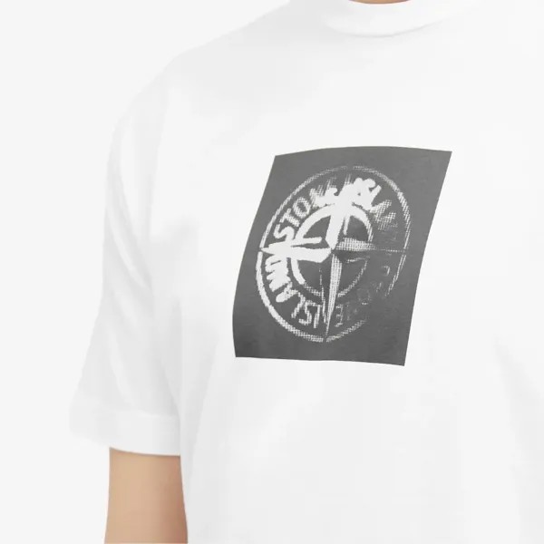 Stone Island Футболка с принтом Institutional One Badge, белый