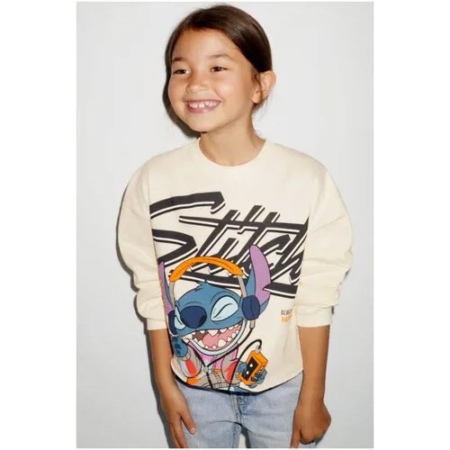 Лонгслив детский, для девочки, Zara, 120см (6-7 лет)