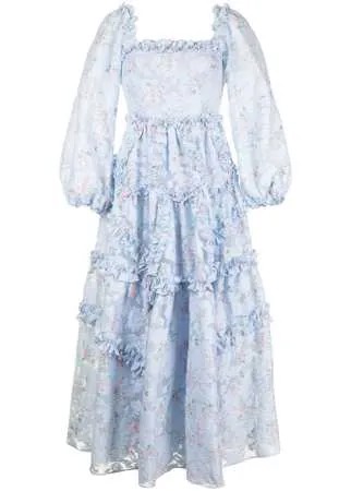 Needle & Thread платье Summer Blossom с оборками