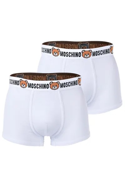 Боксеры с логотипом, 2 пары Moschino Underwear, белый