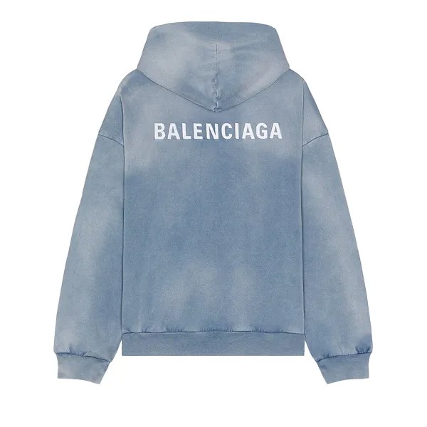 Худи среднего кроя Balenciaga, цвет Синий
