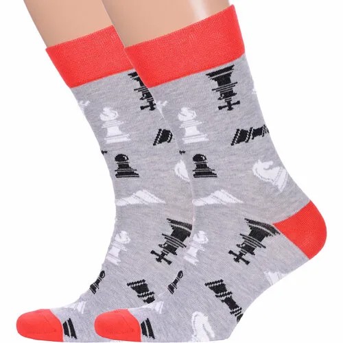 Носки PARA socks, 2 пары, размер 36-40, серый
