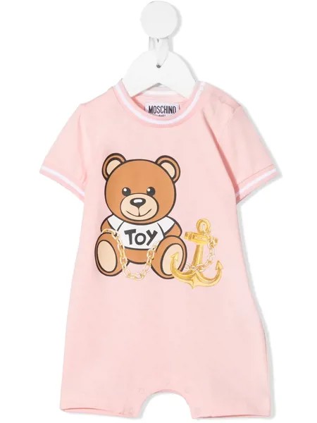 Moschino Kids короткий комбинезон с принтом