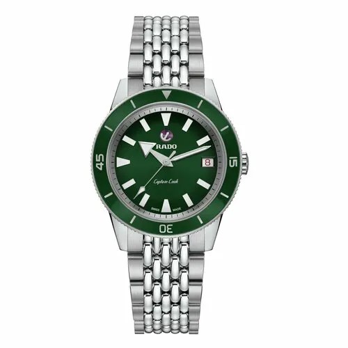 Наручные часы RADO, зеленый, серебряный