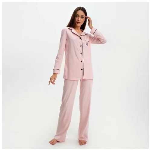 Пижама  Kaftan, размер 40/42, серый, розовый