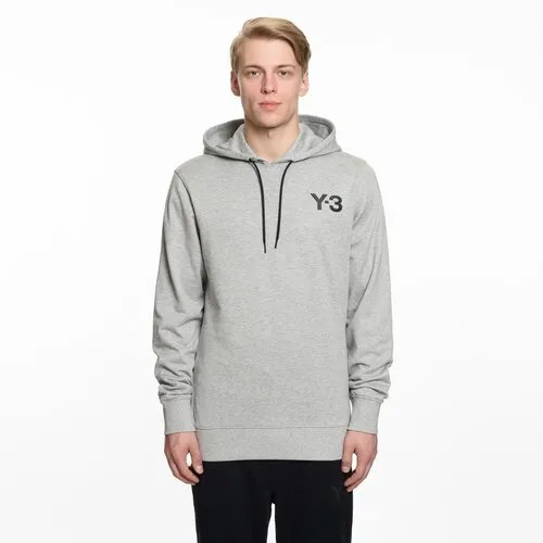 Толстовка Y-3 ADIDAS, силуэт прямой, капюшон, размер S, серый