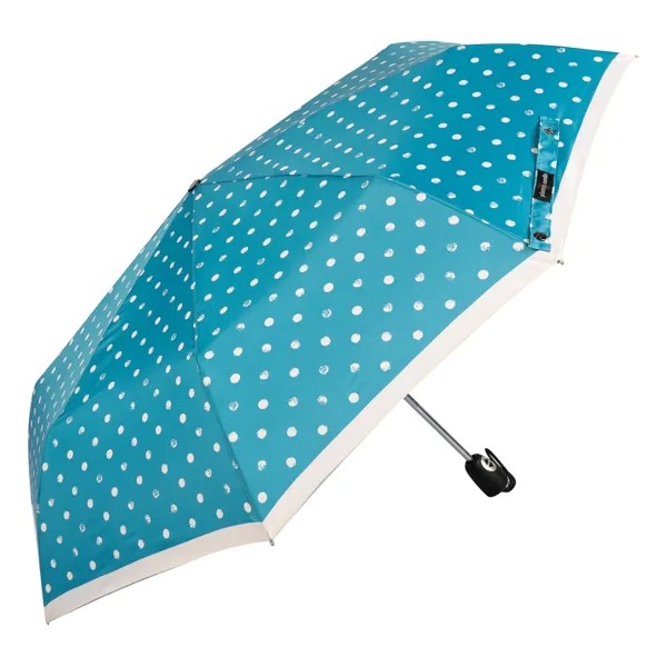 Зонт складной женский автоматический PIERRE CARDIN 82297-OC, голубой, бежевый