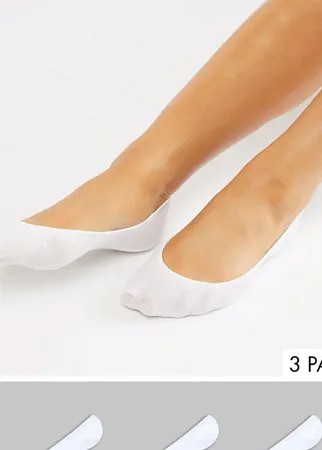 3 пары белых носков Monki-Белый