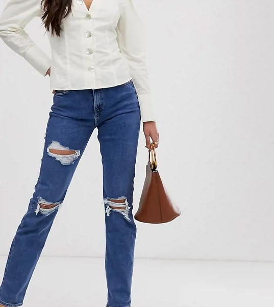 Рваные джинсы в винтажном стиле New Look Tall Сhicago-Синий
