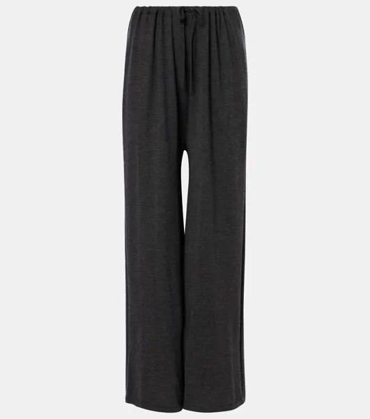 Широкие брюки из кашемира Helphine The Row, цвет dark grey melange