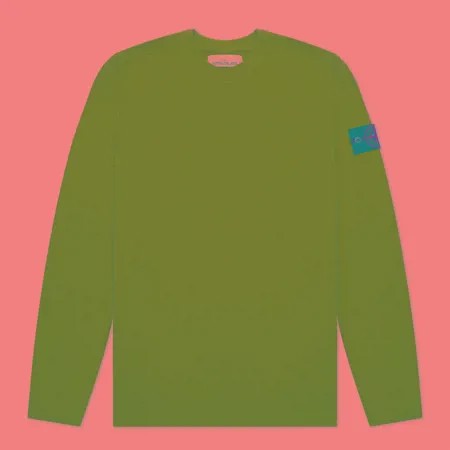 Мужской свитер Stone Island Classic Ribbed Neck Wool, цвет зелёный, размер L