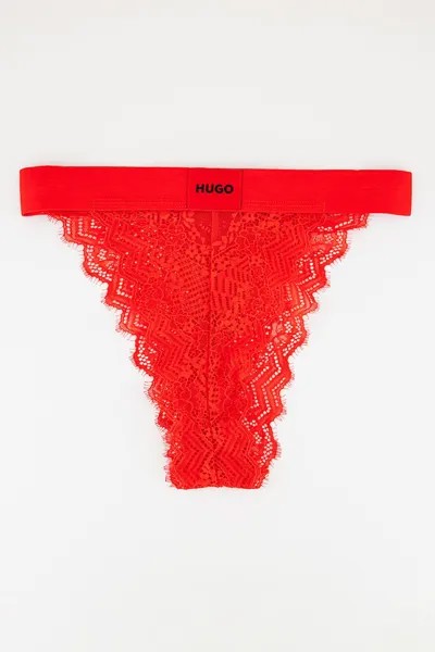 Кружевное бразильское бикини Hugo, красный