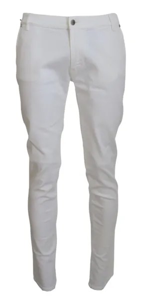 PAOLO PECORA MILANO Брюки белые хлопковые деловые мужские брюки IT48/W34/M Рекомендуемая розничная цена 240 долларов США