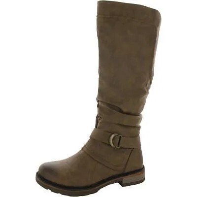 Женские сапоги до колена из серо-коричневой кожи Wanderlust Shoes 12 Medium (B,M) BHFO 8204
