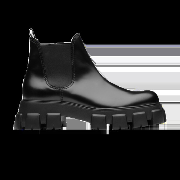 Ботинки Prada Monolith Brushed Leather Chelsea Boot, черный