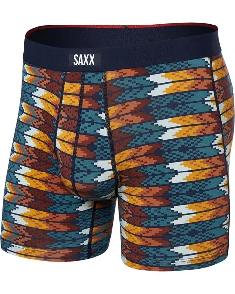 Боксеры SAXX UNDERWEAR Vibe Xtra Super Soft Boxer Brief Fly, цвет Arrowhead/Storm Blue
