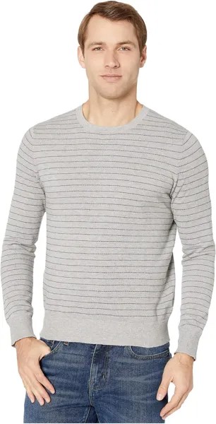 Свитер J.Crew Cotton-Cashmere Piqué Line Stripe Crewneck Sweater, цвет Stripe Heather Flannel