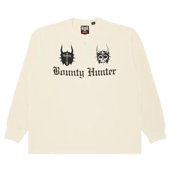 Термальный топ Henley с длинными рукавами Supreme x Bounty Hunter, цвет Натуральный