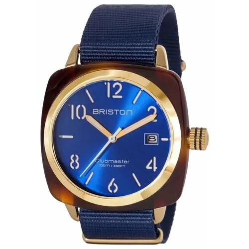 Наручные часы BRISTON мужские 15240.PYA.T.9.NNB кварцевые, водонепроницаемые, подсветка стрелок, синий