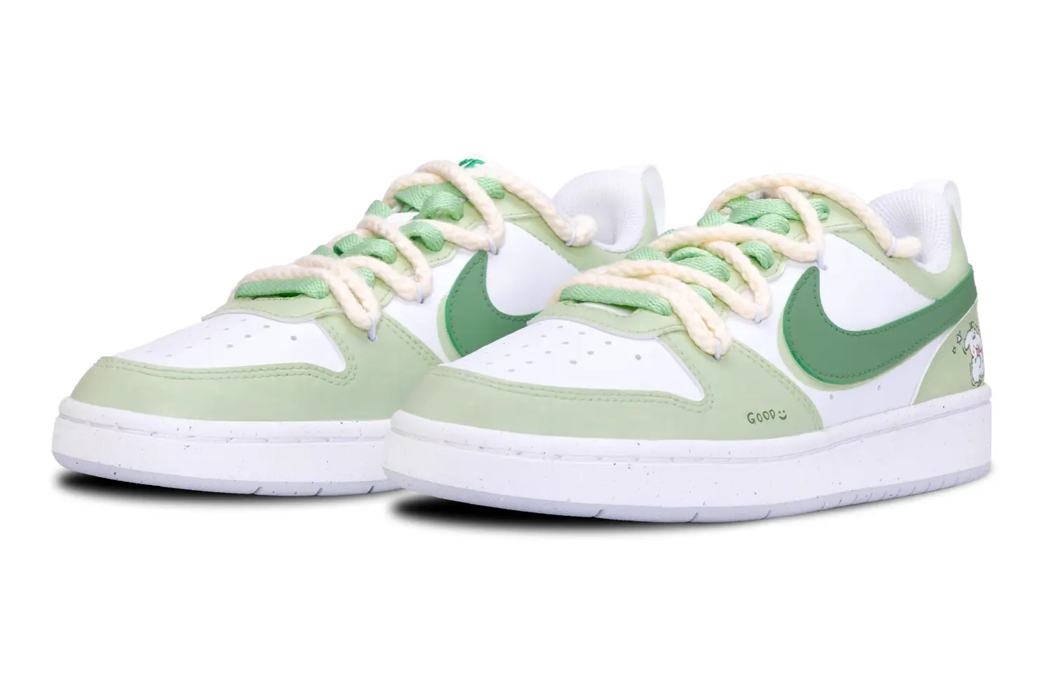 Кроссовки Nike Court Borough Skateboarding Shoes Women's Low-top Light Green, светло-зеленый