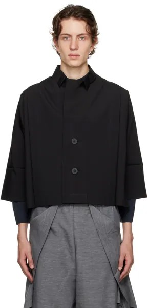 Черная рубашка на плоской подошве 132 5. ISSEY MIYAKE
