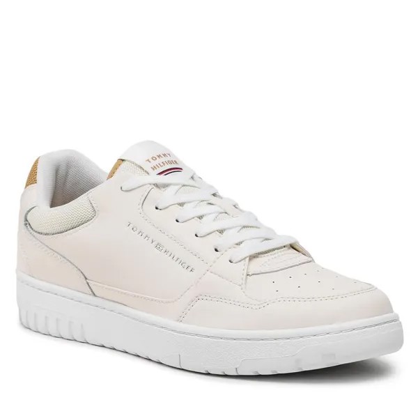 Кроссовки Tommy Hilfiger BasketCore Leather, экрю