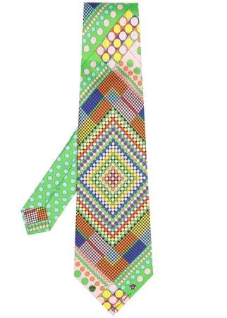 Versace галстук с геометричным принтом