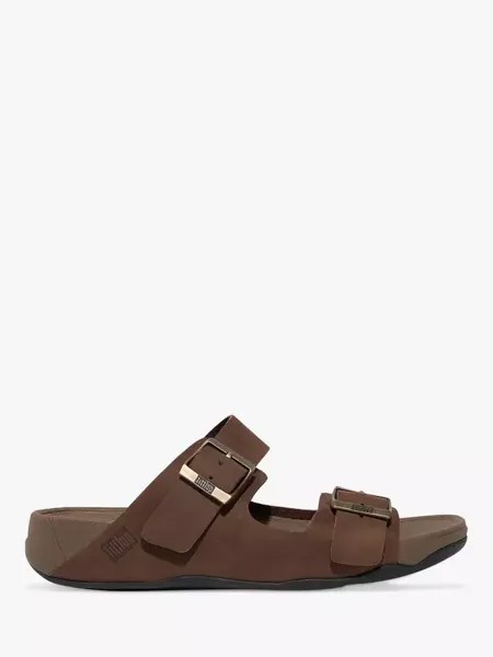 Шлепанцы FitFlop Gogh Moc Leather, цвет chocolate