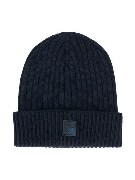 Woolrich Kids трикотажная шапка бини с логотипом