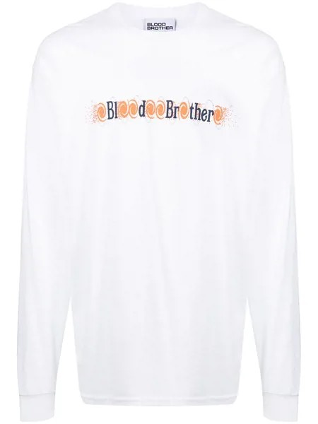 Blood Brother Blackburn logo-print long-sleeve T-shirt