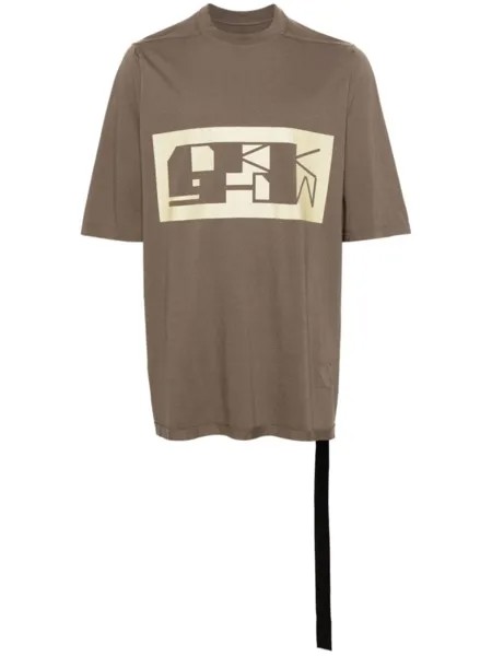 Rick Owens DRKSHDW футболка с логотипом, коричневый