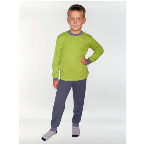 Пижама для мальчика серо-зелёного цвета 74962-МС22 36/146
