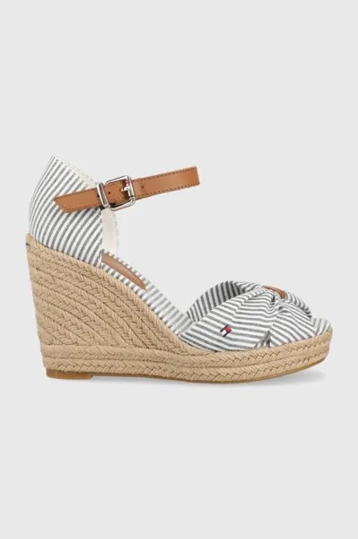 Босоножки BASIC SEERSUCKER HIGH WEDGE Tommy Hilfiger, синий