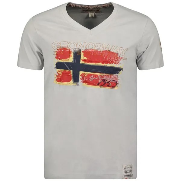 Футболка с коротким рукавом sw1561hgn мужчина Geographical Norway, серый