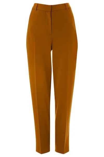 Короткие прямые эластичные брюки Roman, коричневый