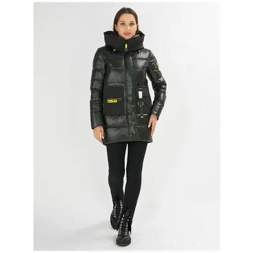 Куртка зимняя болотного цвета 7501Bt, 42
