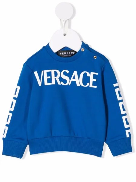 Versace Kids толстовка с принтом Greca