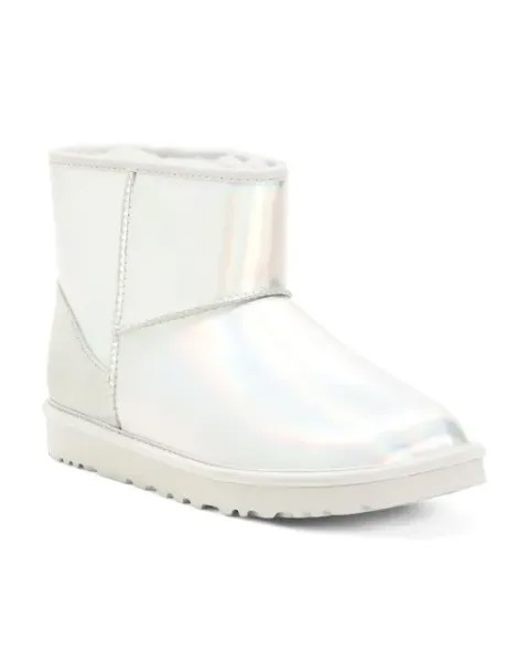 Классические мини-переливающиеся ботинки Ugg, серый