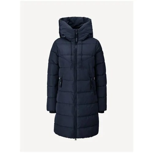 Куртка  Q/S by s.Oliver, демисезон/зима, удлиненная, капюшон, карманы, размер XS, бежевый