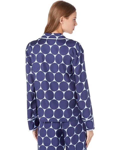 Рубашка Kate Spade New York Joy Dot Silk Twill Shirt, цвет Citrine Blue