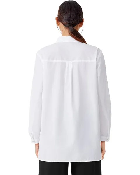 Рубашка Eileen Fisher Petite Classic Collar Shirt, белый