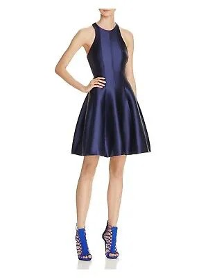 AQUA Женское темно-синее платье для выпускного вечера без рукавов с завязками на бретелях 0