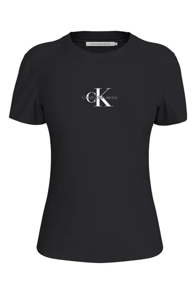 Узкая футболка из хлопка Calvin Klein Jeans, черный