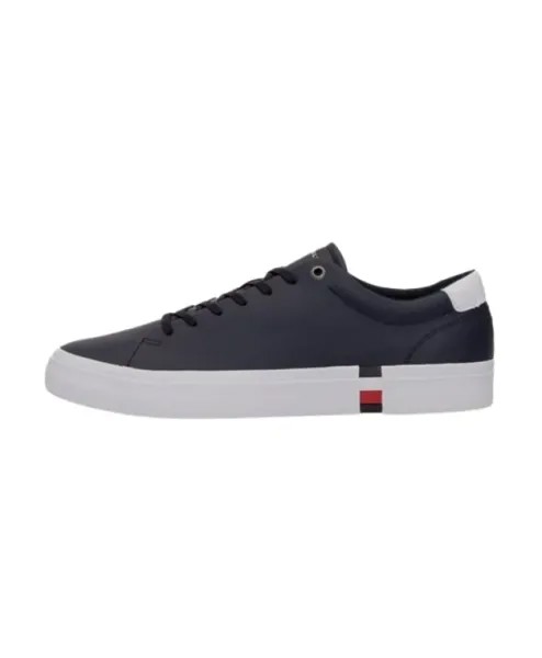 Кроссовки с фирменной кожаной отделкой Tommy Hilfiger, синий