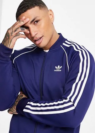 Темно-синяя олимпийка с тремя полосками adidas Originals Adicolor-Темно-синий