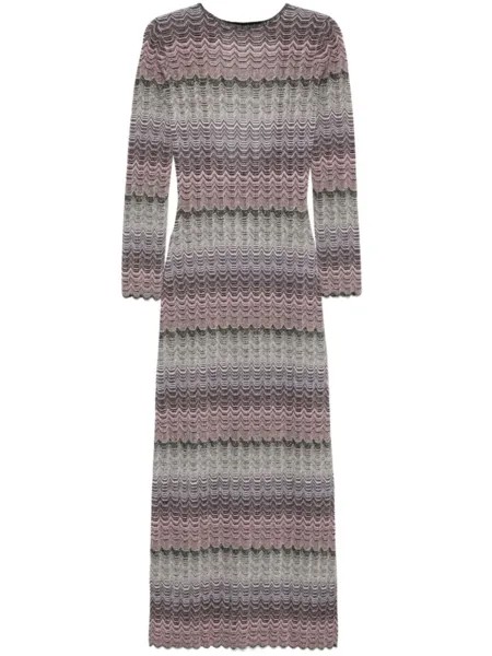 Missoni платье макси с узором Greek, розовый