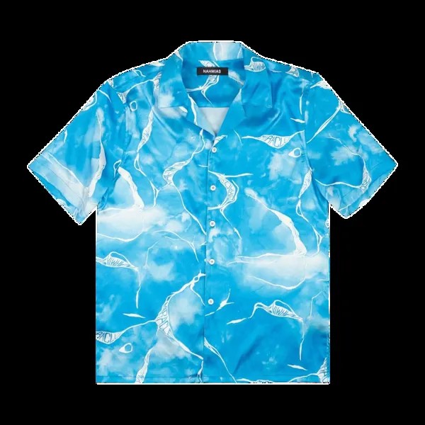 Рубашка Nahmias Miracle Tie Dye Silk 'Blue', синий