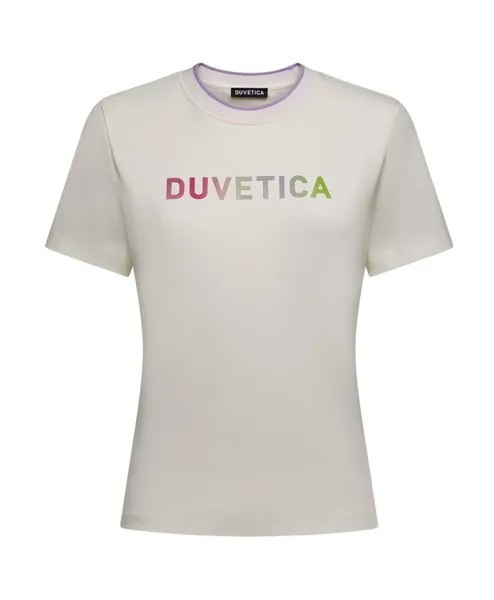Футболка с ярким логотипом Duvetica, бежевый