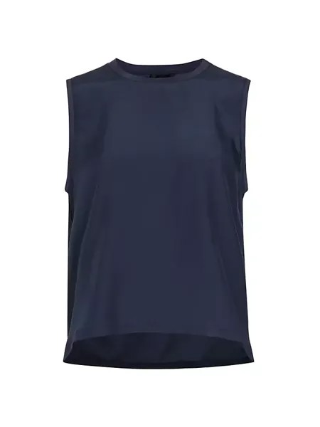 Шелковая футболка Charmeuse Muscle Atm Anthony Thomas Melillo, цвет true navy