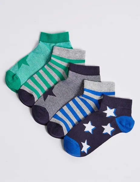 Носки Freshfeet™ с звездами и полосками для мальчика (5 пар)